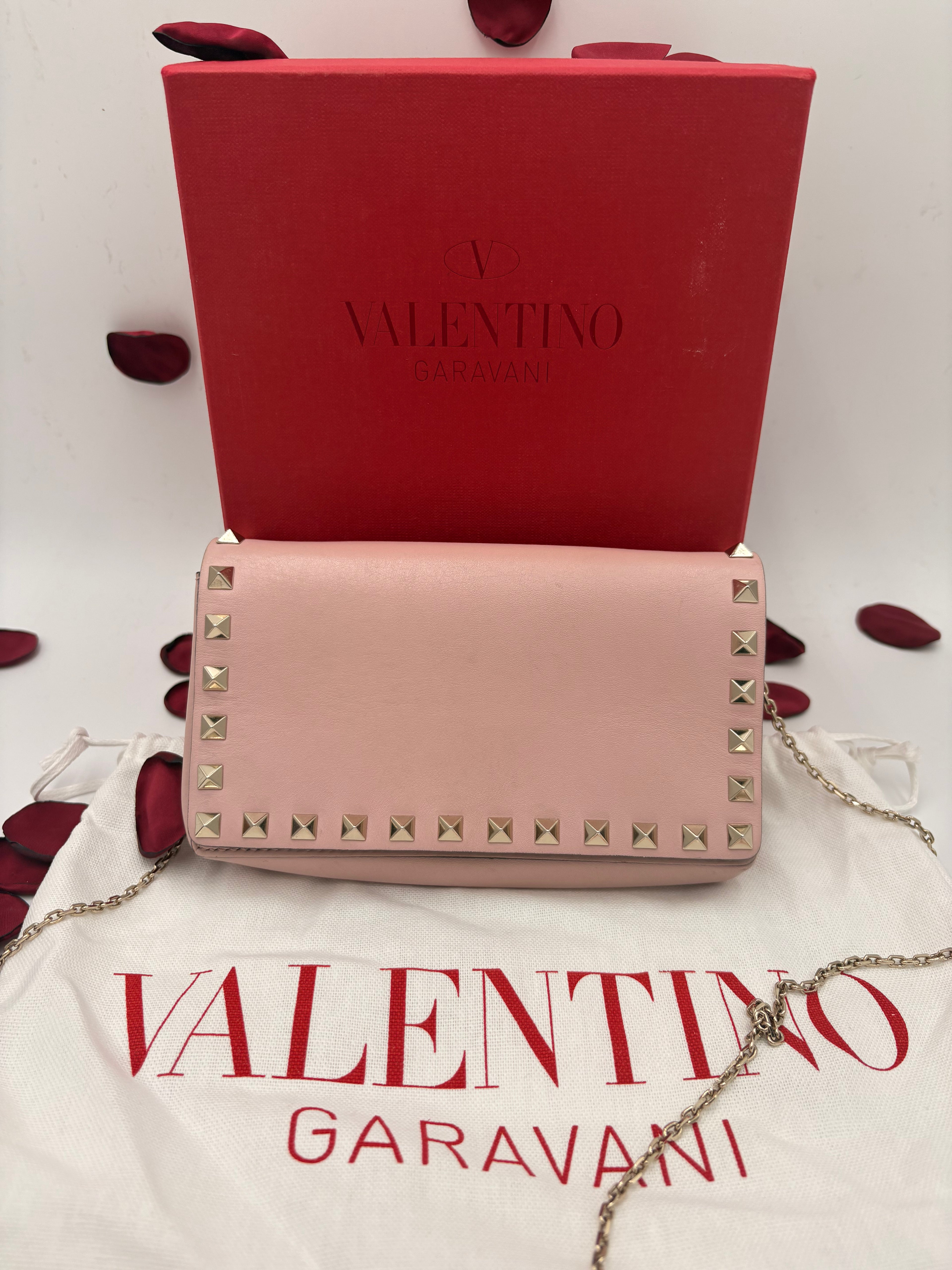 Borsa Valentino Garavani Rockstud Rosa Cipria