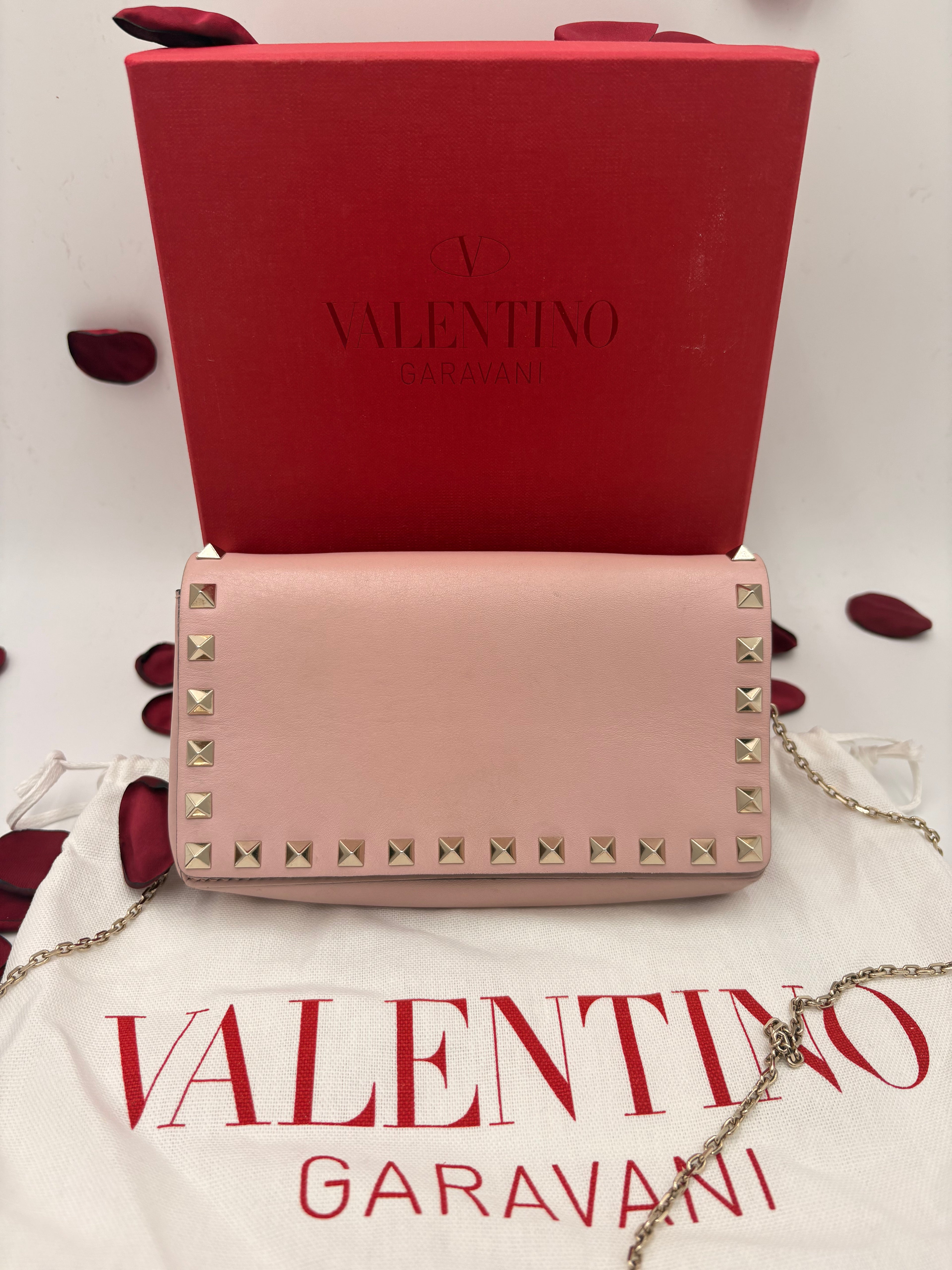 Borsa Valentino Garavani Rockstud Rosa Cipria