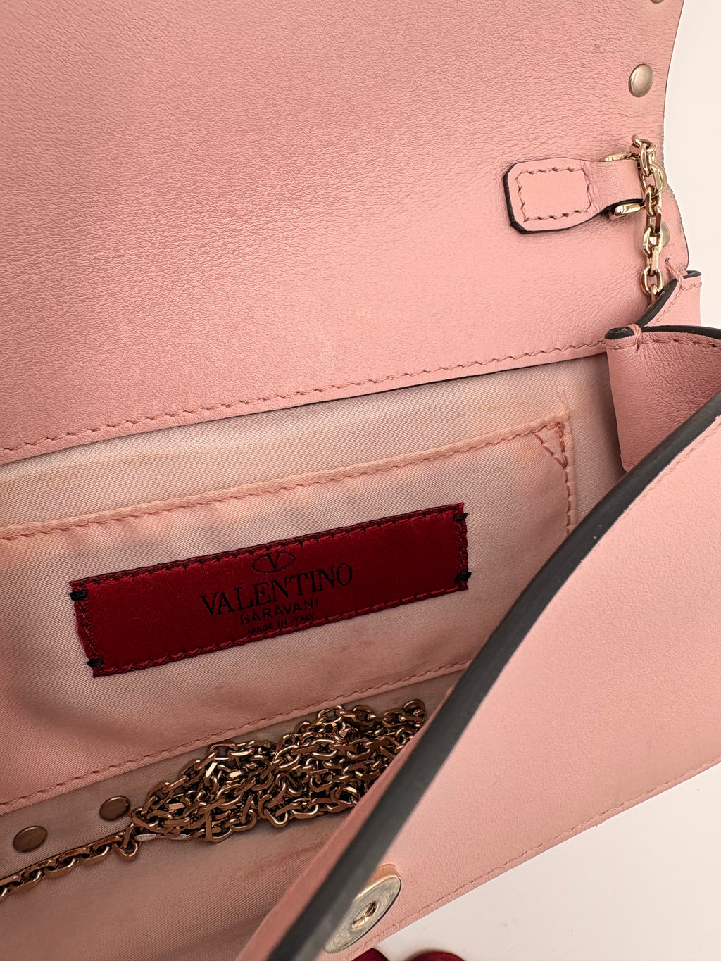 Borsa Valentino Garavani Rockstud Rosa Cipria